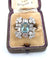 Bague 57 Bague vintage en or blanc 18 carats avec aigue-marine et diamants 58 Facettes