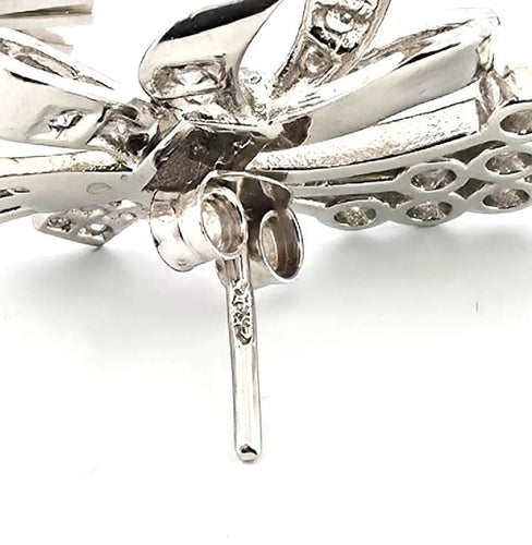 Boucles d'oreilles Boucles d'oreilles en platine serties de diamants 58 Facettes