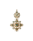 Pendentif Croix XVIIIe siècle - Pendentif en or jaune et émeraudes 58 Facettes
