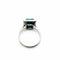 Bague 57 Bague en or blanc 750 avec émeraude 2,64 ct et diamants 58 Facettes 50377