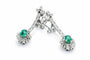 Boucles d'oreilles Boucles d'oreilles longues en or blanc 750 avec émeraudes et diamants 58 Facettes 50274