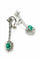 Boucles d'oreilles Boucles d'oreilles longues en or blanc 750 avec émeraudes et diamants 58 Facettes 50274