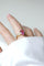 Bague Bague tourmaline rose et diamants baguette en or jaune 58 Facettes