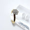 Bague 57 Bague rosette en or jaune et diamants 58 Facettes 50390