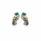 Boucles d'oreilles Boucles d'oreilles en or blanc et jaune, émeraudes et diamants 58 Facettes 50395