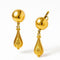 Boucles d'oreilles Boucles d’oreilles pendantes vintage en or jaune 18k, sphère polie 58 Facettes 50266