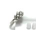 Bague 51 Bague grappe en or blanc 14 carats et diamants 58 Facettes 50406