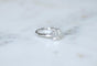 Bague 55 Solitaire - Bague en or blanc diamant baguette 58 Facettes