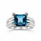 Bague 62 Bague en platine 900 avec topaze, diamants et rubis 58 Facettes 50112