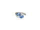 Bague 57 Toi et Moi - Bague en or jaune et blanc 18 K, saphirs de Ceylan et diamants 58 Facettes