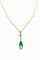 Collier Collier avec pendentif en or jaune 18 carats, émeraude colombienne et diamants 58 Facettes 50185