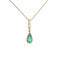 Collier Collier avec pendentif en or jaune 18 carats, émeraude colombienne et diamants 58 Facettes 50185