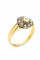 Bague 58 Bague fleur en or jaune, perle et diamants taille rose 58 Facettes 50208