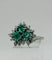 Bague 53 Bague en or blanc 750 avec émeraudes et diamants 58 Facettes 50233