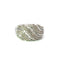 Bague 59 Bague ondulée en or blanc 18 carats avec diamants pavés et baguettes 58 Facettes 50299