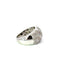 Bague 59 Bague ondulée en or blanc 18 carats avec diamants pavés et baguettes 58 Facettes 50299
