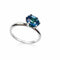 Bague 53 Solitaire - Bague en or blanc 18 carats et topaze London Blue 58 Facettes 50349