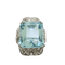 Bague 53 Bague Art déco en platine avec aigue-marine et diamants 58 Facettes 50343