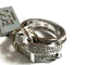 Bague 53 Bague ceinture en or blanc 18 carats et diamants naturels 58 Facettes