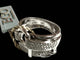 Bague 53 Bague ceinture en or blanc 18 carats et diamants naturels 58 Facettes