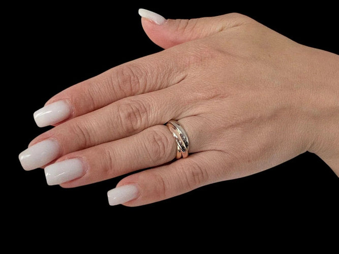 Bague 53 Cartier Trinity - Bague en ors jaune, blanc et rose 18k 58 Facettes