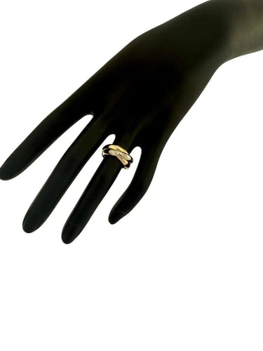 Bague 49 Cartier Trinity - Bague en or blanc, jaune et rose avec diamants 58 Facettes