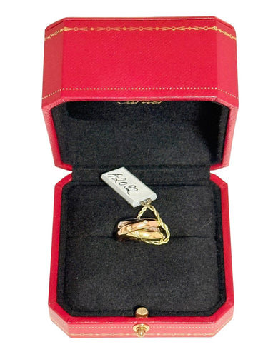 Bague 49 Cartier Trinity - Bague en or blanc, jaune et rose avec diamants 58 Facettes