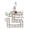 Pendentif Cartier Le Baiser du Dragon - Pendentif en or blanc 18 carats, diamants et rubis 58 Facettes