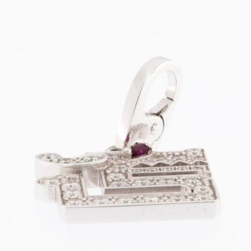Pendentif Cartier Le Baiser du Dragon - Pendentif en or blanc 18 carats, diamants et rubis 58 Facettes