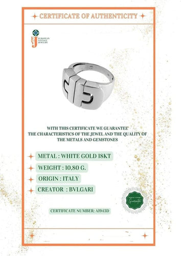Bague 56.5 Bulgari Parentesi - Bague en or blanc 18 carats 58 Facettes