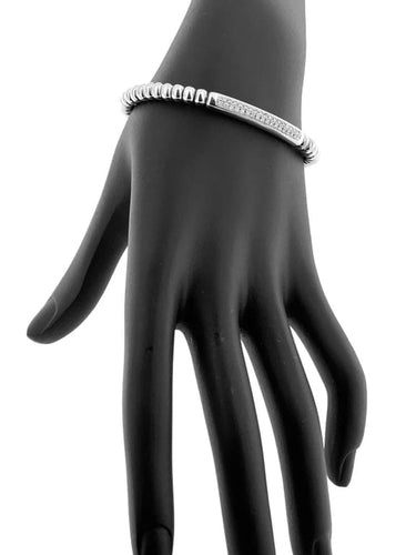 Bracelet Hulchi Belluni Tresore - Bracelet extensible en or blanc 18 carats et diamants 58 Facettes
