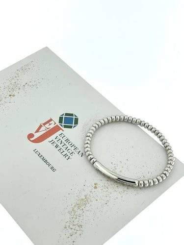 Bracelet Hulchi Belluni Tresore - Bracelet extensible en or blanc 18 carats et diamants 58 Facettes