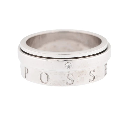 Bague 54.5 Piaget Possession - Bague anneau en or blanc 18 carats et diamant 58 Facettes