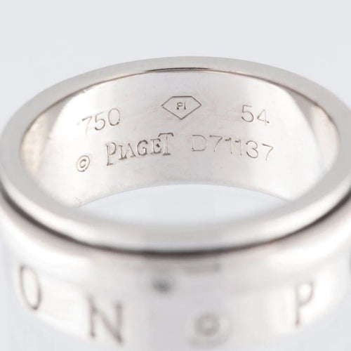 Bague 54.5 Piaget Possession - Bague anneau en or blanc 18 carats et diamant 58 Facettes