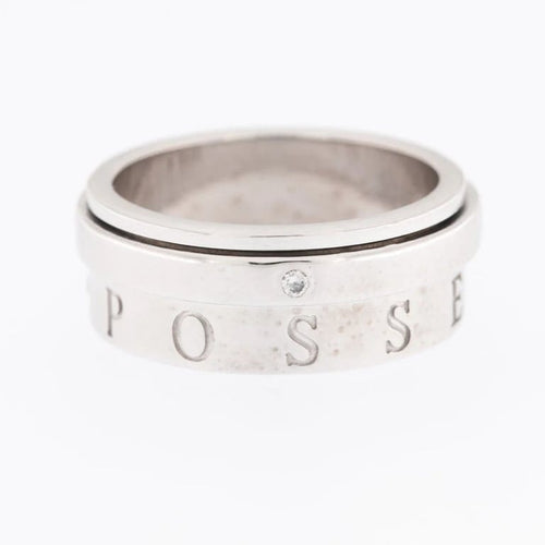 Bague 54.5 Piaget Possession - Bague anneau en or blanc 18 carats et diamant 58 Facettes