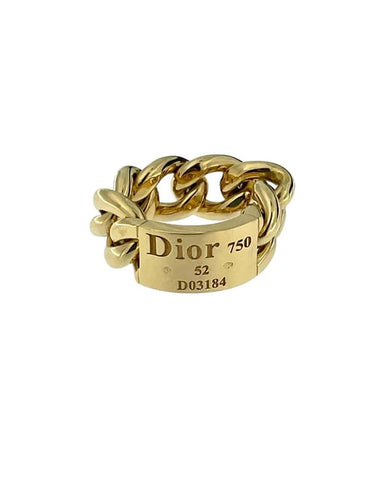 Bague 52 Dior - Bague maillon chaîne en or jaune 18 carats 58 Facettes