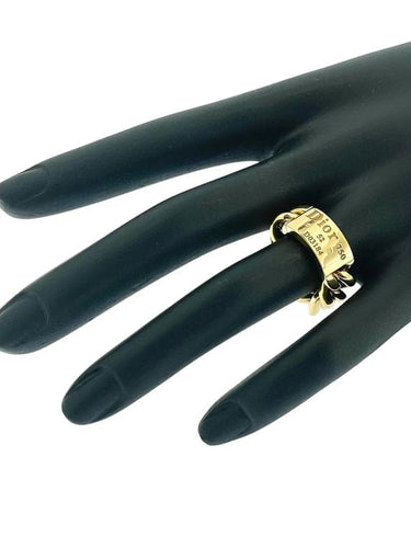 Bague 52 Dior - Bague maillon chaîne en or jaune 18 carats 58 Facettes