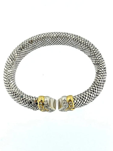 Bracelet Bersani - Bracelet cuff flexible en or 18 carats avec diamants 58 Facettes