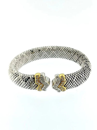 Bracelet Bersani - Bracelet cuff flexible en or 18 carats avec diamants 58 Facettes