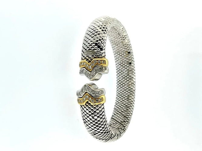 Bracelet Bersani - Bracelet cuff flexible en or 18 carats avec diamants 58 Facettes