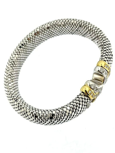 Bracelet Bersani - Bracelet cuff flexible en or 18 carats avec diamants 58 Facettes