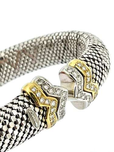 Bracelet Bersani - Bracelet cuff flexible en or 18 carats avec diamants 58 Facettes