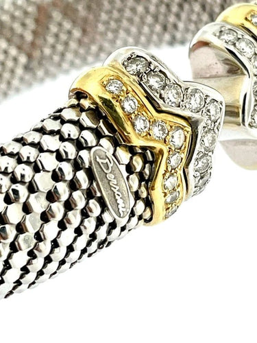 Bracelet Bersani - Bracelet cuff flexible en or 18 carats avec diamants 58 Facettes