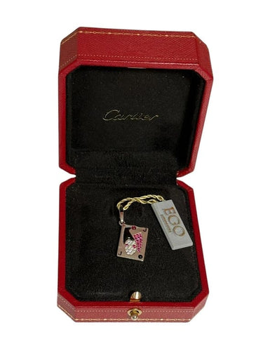 Pendentif Cartier - Pendentif Carte Joker en or 18 carats, diamants, onyx et rubis 58 Facettes