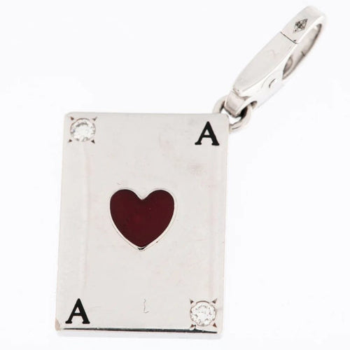 Pendentif Cartier Ace of Hearts - Pendentif en or blanc 18 carats et diamant 58 Facettes