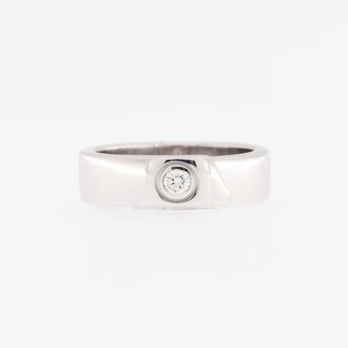 Bague 53 Cartier - Bague d’anniversaire en or blanc 18 carats et diamant 58 Facettes