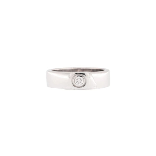 Bague 53 Cartier - Bague d’anniversaire en or blanc 18 carats et diamant 58 Facettes
