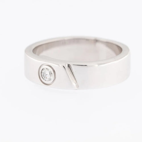 Bague 53 Cartier - Bague d’anniversaire en or blanc 18 carats et diamant 58 Facettes