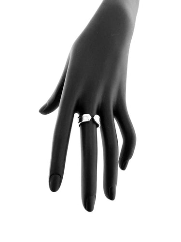 Bague 54.5 Cartier Collection C - Bague en or blanc 18 carats 58 Facettes