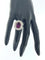 Bague 56.5 Bague cocktail en or blanc 18 carats avec diamants et rubis 58 Facettes